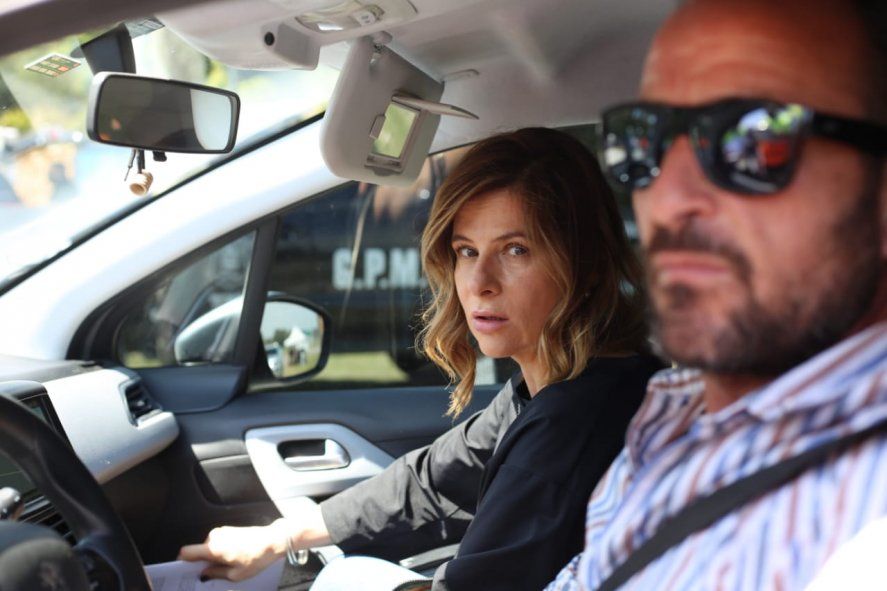 Florencia Saintout despidió a Alejandro Sabella en Ezeiza