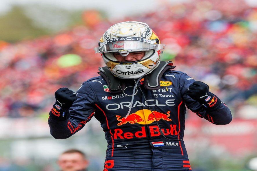 El festejo de Verstappen tras el GP de Italia. Fórmula 1