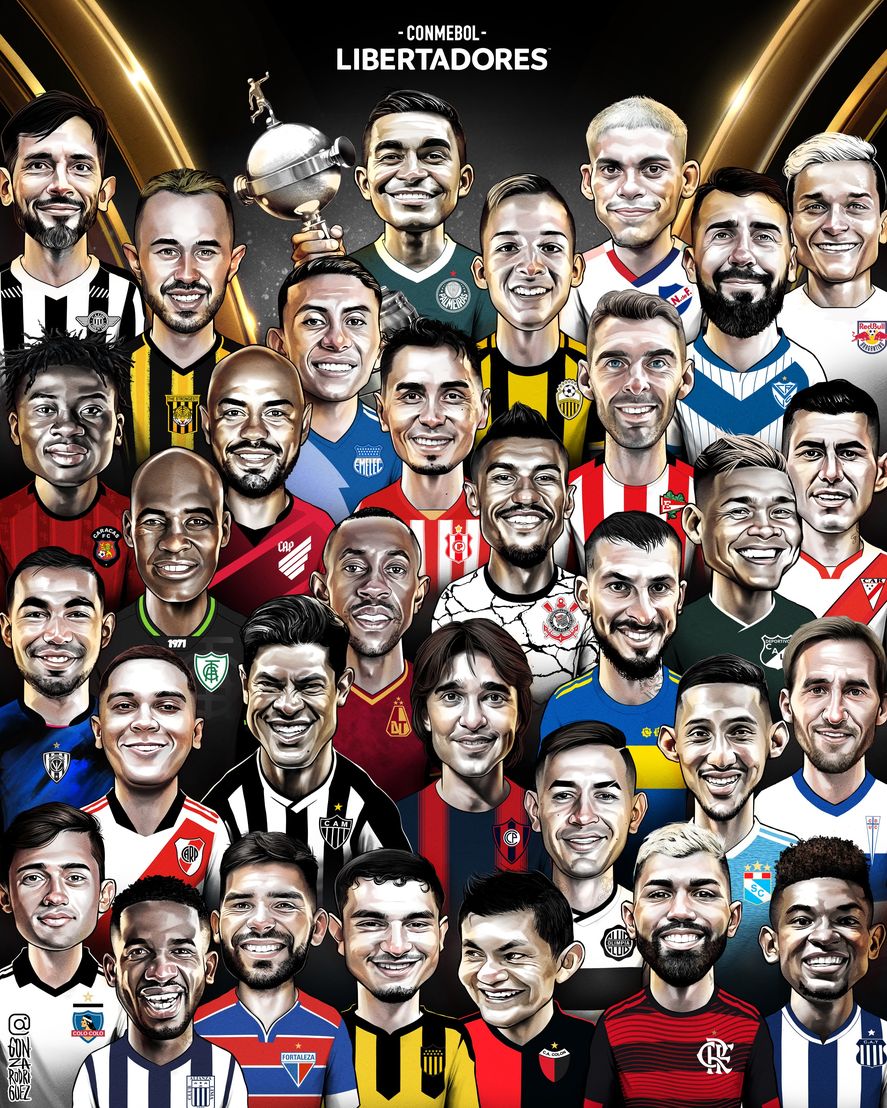 La Copa Libertadores eligió a las figuras históricas para darle color a la presentación de la nueva edición.