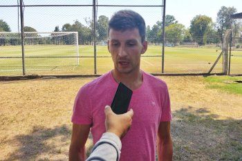 Franco Soldano habló ante la prensa en Estancia Chica.