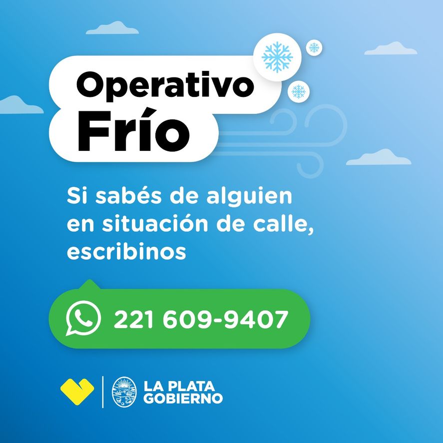 Comenzó el operativo frío para brindar asistencia a personas en situación de calle en La Plata
