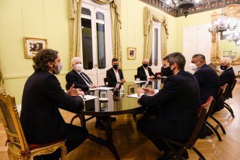 Reunión en la Casa Rosada para la vuelta del Fútbol