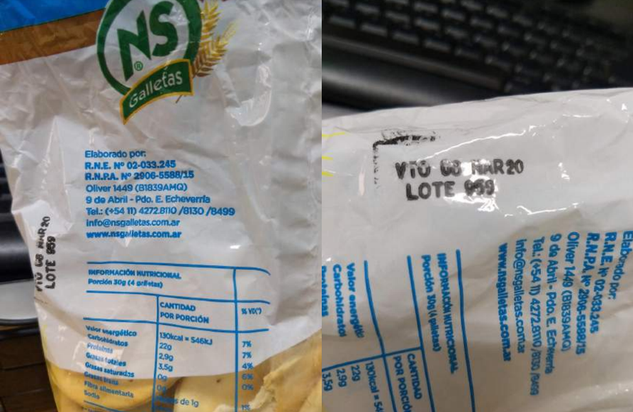 Anmat prohibió la venta de todas las galletas elaboradas por GREENCOOK S.A