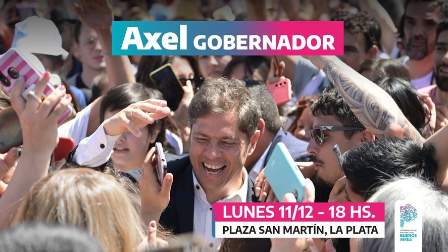 Axel Kicillof asume su segundo mandato en la asamblea legislativa y con un acto en plaza San Martín.