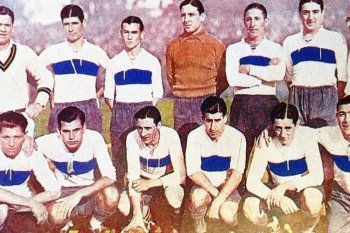 Una formación de Gimnasia en 1931.