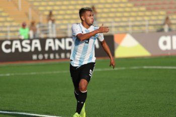 Matías Godoy en la Selección Argentina. Futbolista que pretende Estudiantes