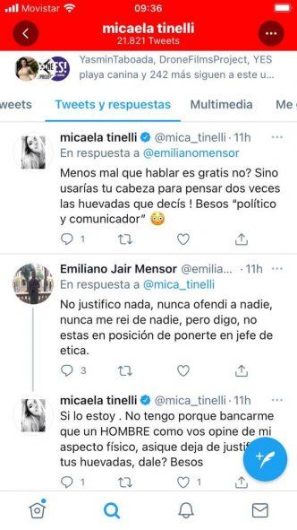 Mica Tinelli arremetió contra el ex funcionario de Mar del Plata que cuenta con más de un escándalo en su historial político.