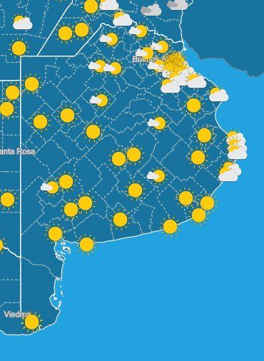 Es un martes de sol en la Provincia: se espera buen tiempo, sin lluvias.