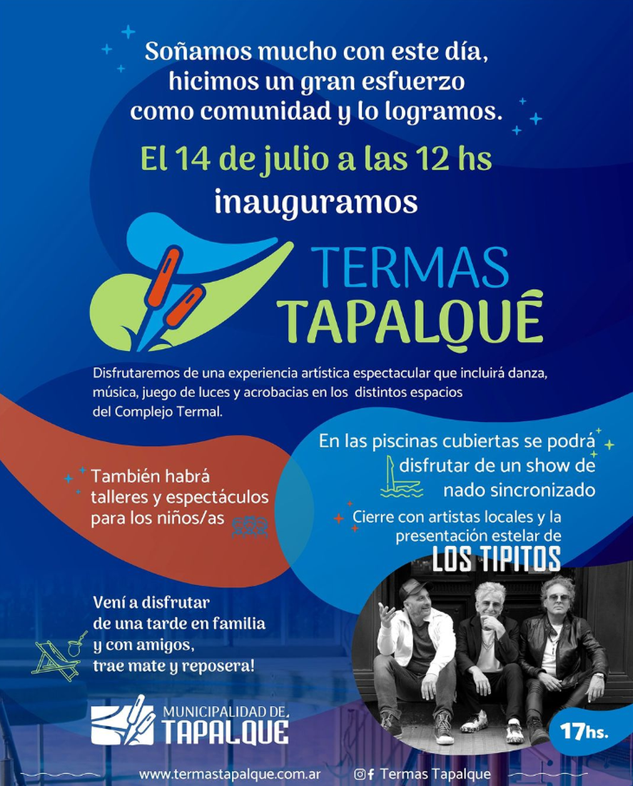 La inauguración de Termas Tapalqué dará inicio a las vacaciones de invierno en la ciudad.