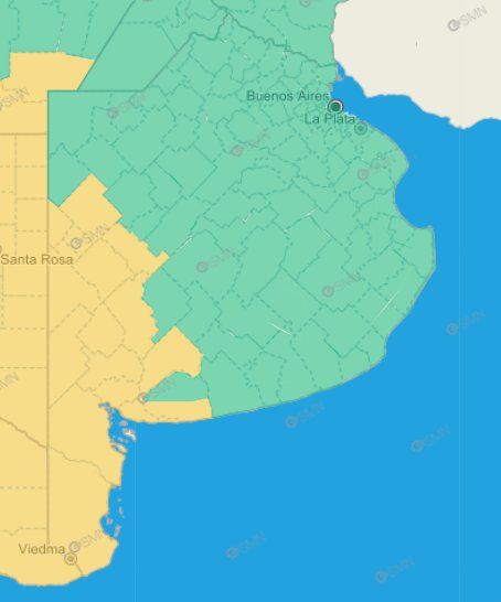 Además del pronóstico del tiempo, el SMN emitió un alerta por tormentas fuertes.