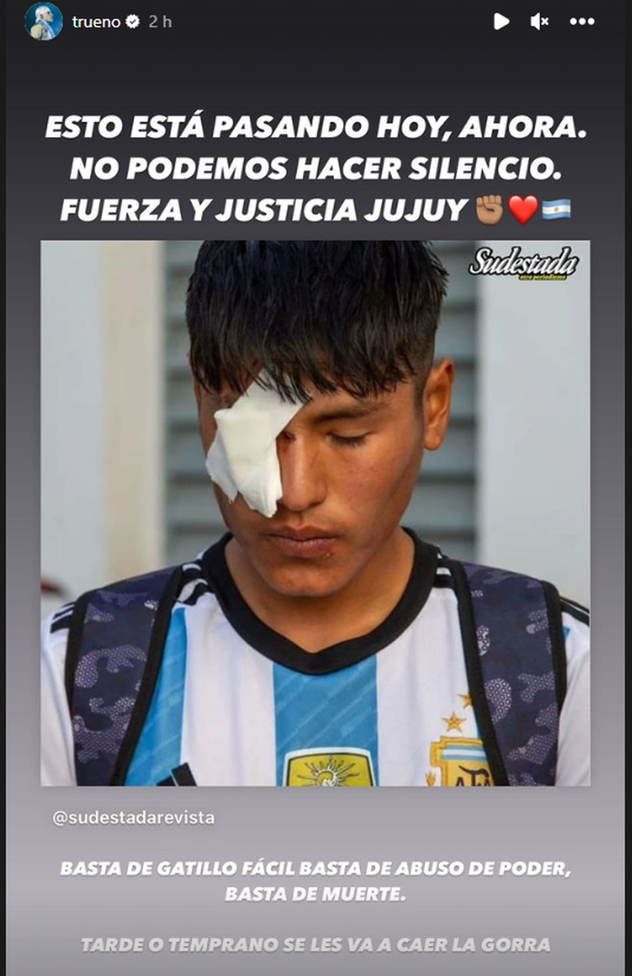 La palabra de Trueno ante el conflicto jujeño.