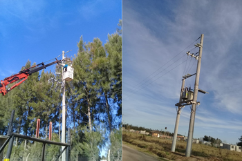 Los nuevos centros de transformación de EDELAP en el Barrio La Parada, de Brandsen