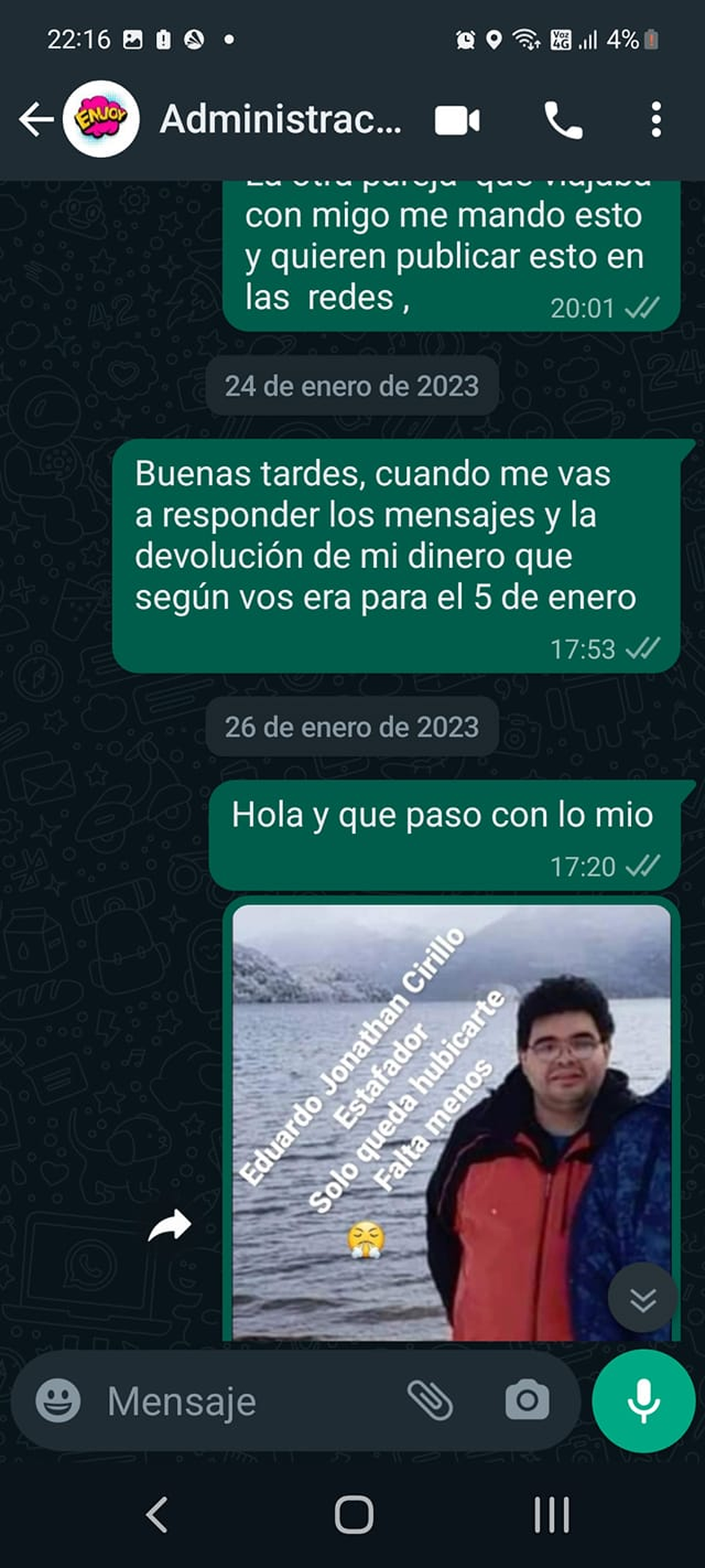 Conversación de Vilma Fernandez Area.