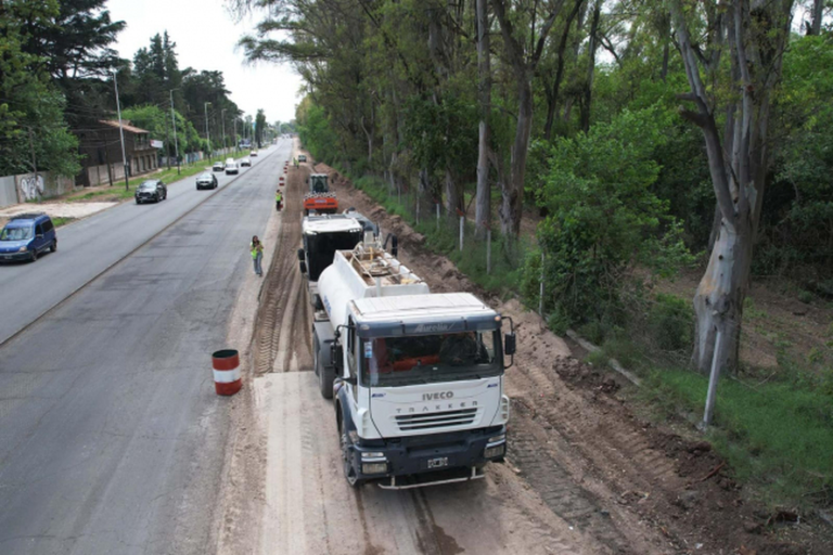 Continúan las obras sobre un tramo estratégico en Malvinas Argentinas
