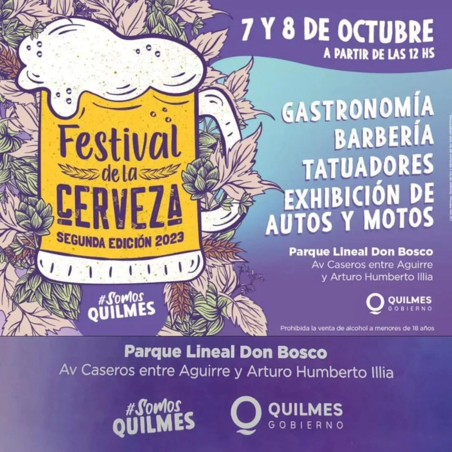 Se viene la 2º edición del Festival de la Cerveza en Quilmes. 