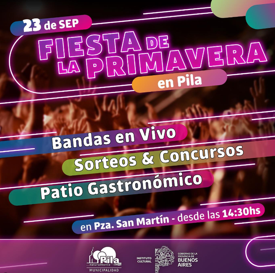 El próximo sábado Pila festejará el Día de la Primavera.