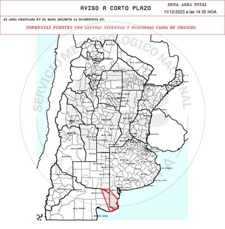 Advierten fuertes lluvias y granizo en varias ciudades de la Provincia: ¿Dónde y cuándo?