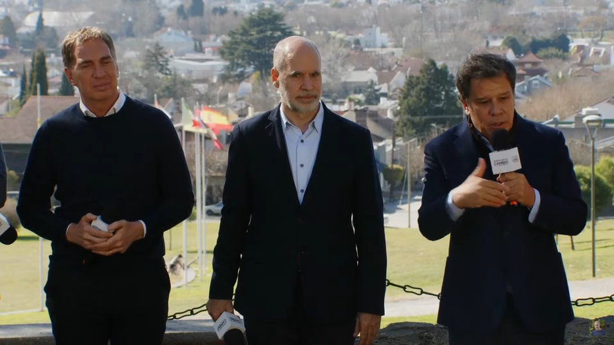 Facundo Manes con Larreta y Santilli en Tandil Facundo Manes con Larreta y Santilli en Tandil