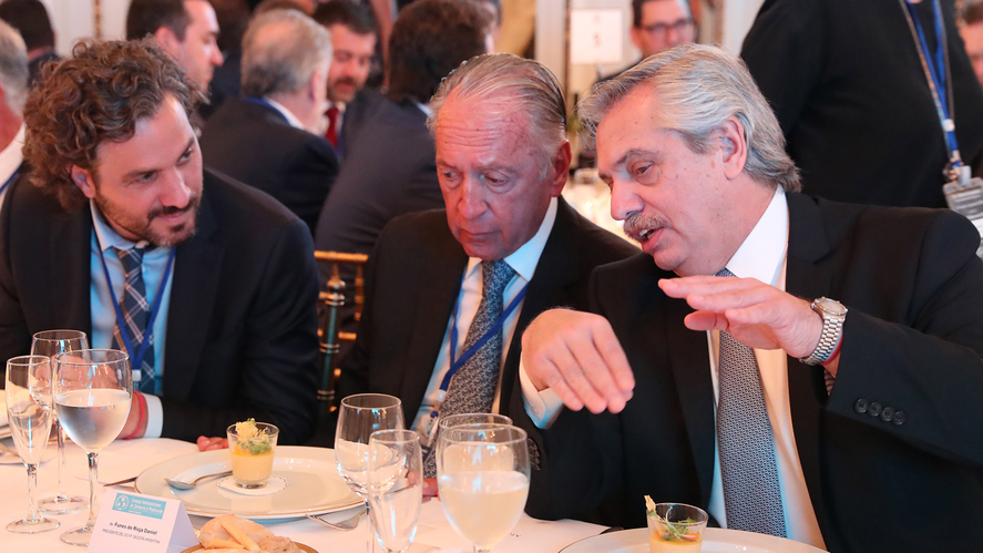 Cafiero, Alberto Fernández y Daniel Funes de Rioja