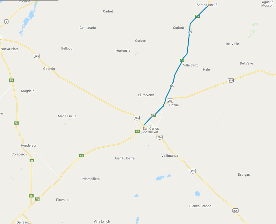 Rutas peligrosas: obras en ejecución en la RP 65