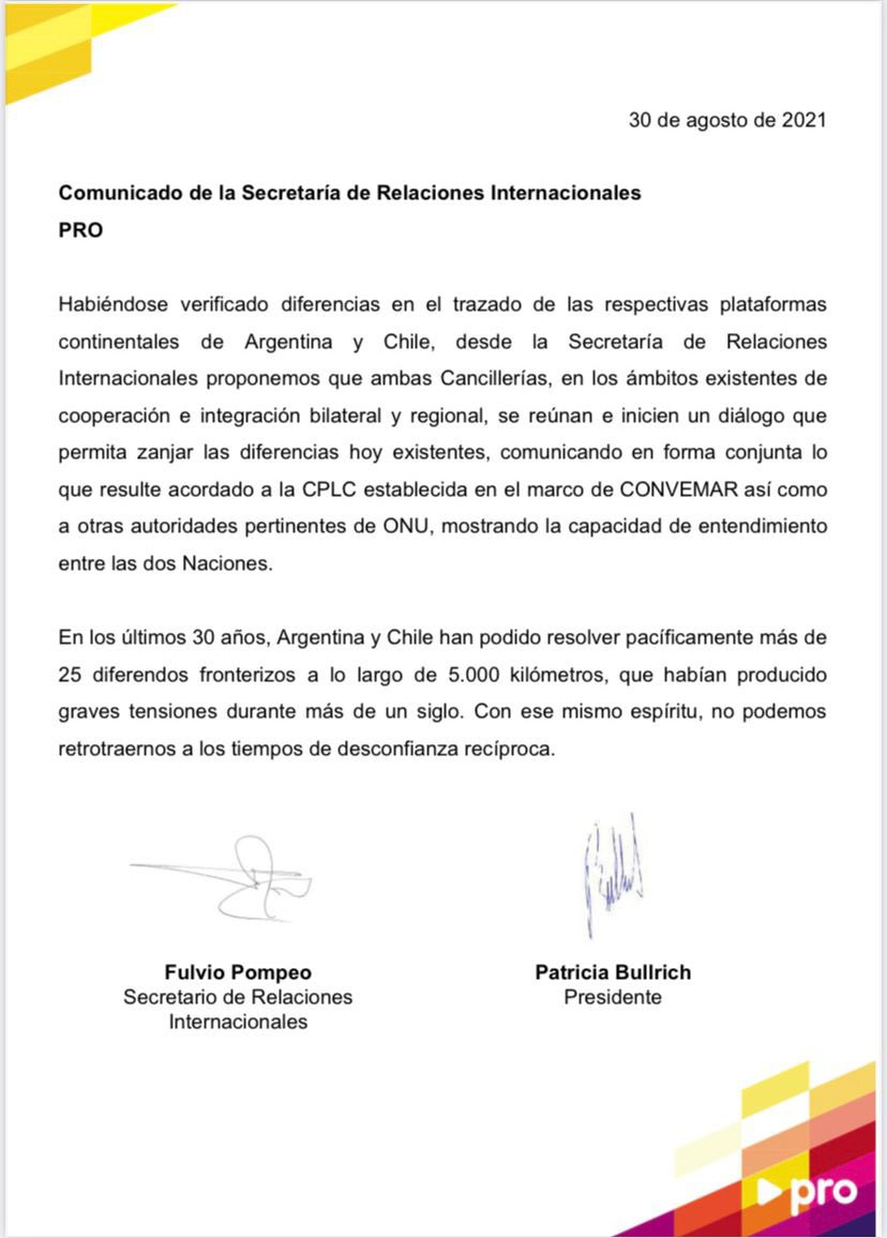 El polémico comunicado de Patricia Bullrich