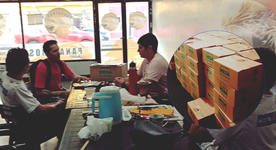 Un informe periodístico dio cuenta de la entrega de cajas del programa MESA de la Provincia de Buenos Aires por parte de un sindicalista a una agrupación. 
