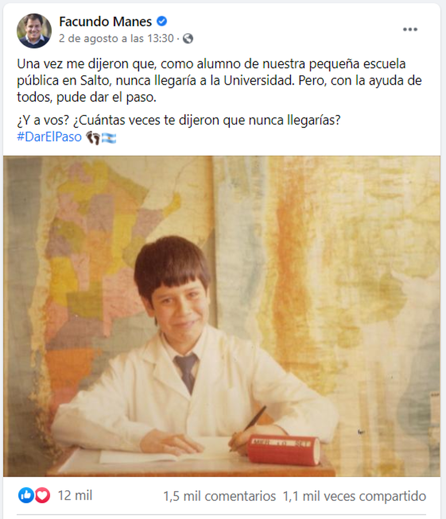 El posteo de Facundo Manes que pega de lleno en María Eugenia Vidal