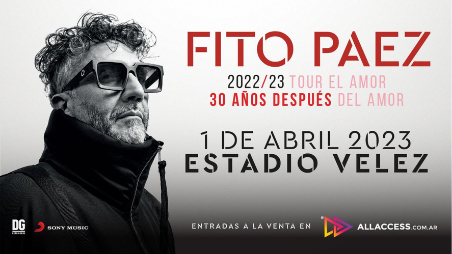 Fito Páez se presentará en Vélez en 2023