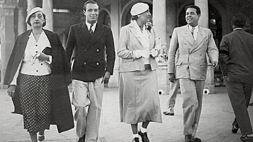 Victoria, Bioy, Silvina y Jorge Luis.