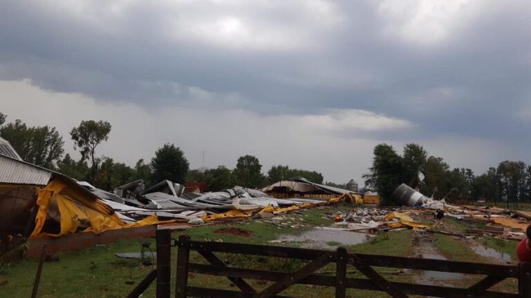 Fuerte temporal en la provincia: destrozos y una persona fallecida