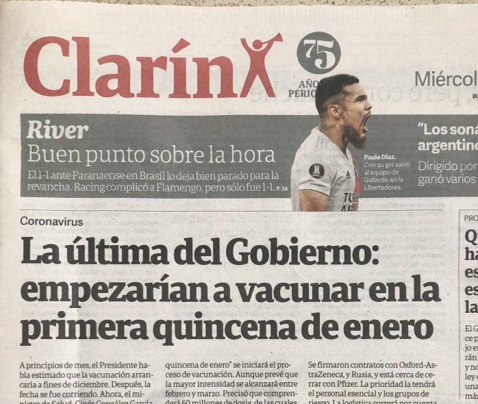 La portada de Clarín de hoy. Más periodismo militante no se consigue