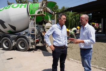 Insaurralde y Katopodis recorrieron importante obra en Lomas de Zamora