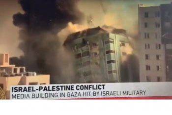 Israel derribó edificio que albergaba a prensa internacional