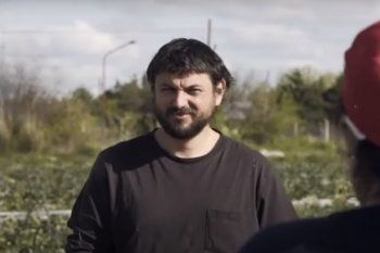 Juan Grabois en la Estancia Casa Nueva de la familia Etchevehere, en Entre Ríos.
