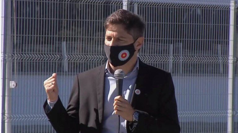 Kicillof en Ezeiza: no mencionó medidas contra el coronavirus