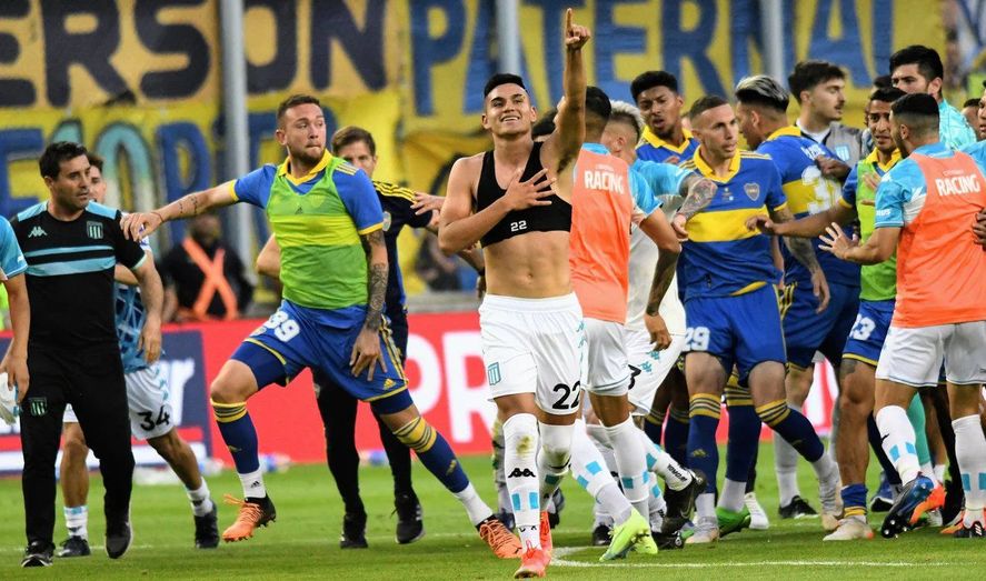 La final entre Racing y Boca termino con 7 expulsados.