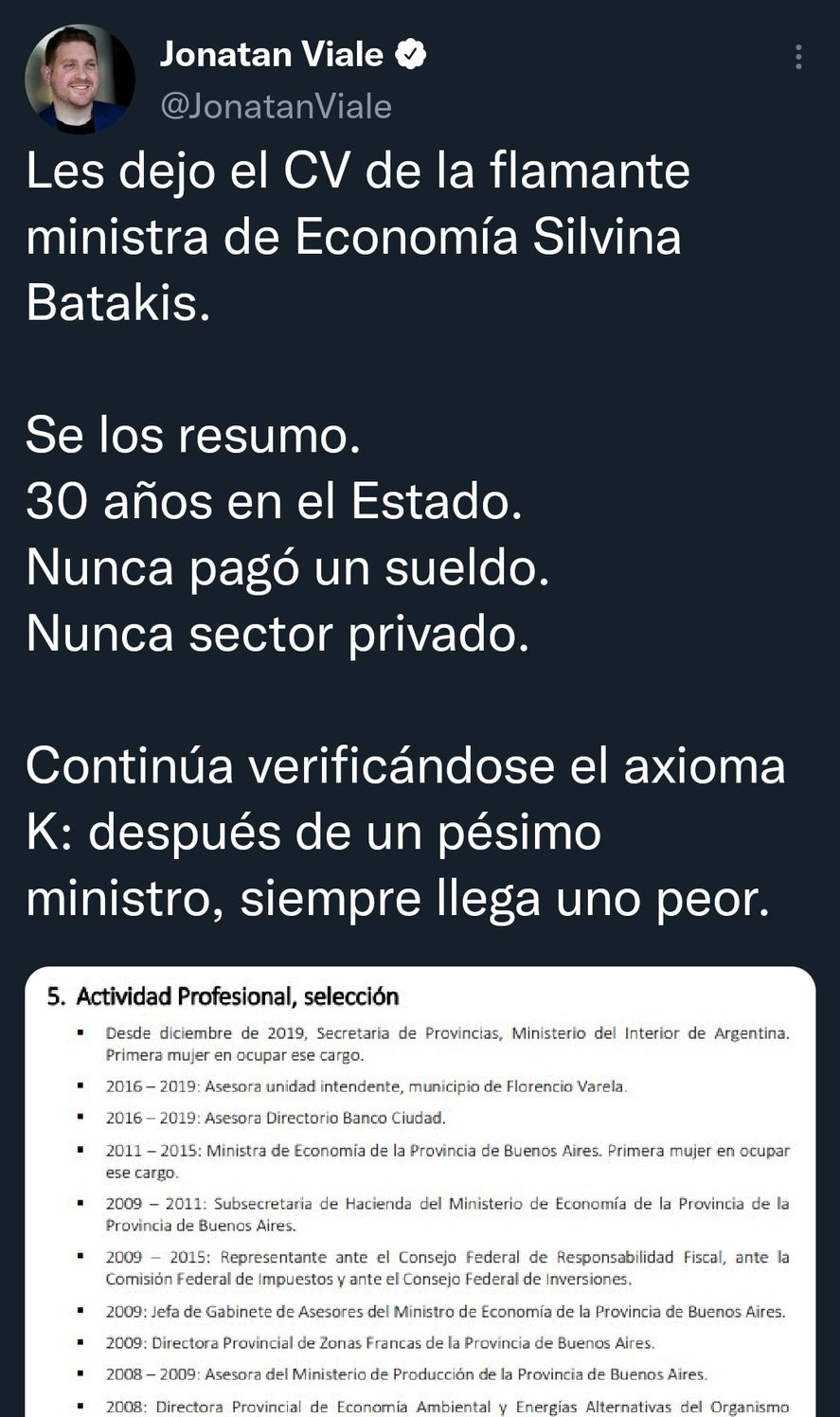 La ira de Jonatan Viale hacia la designación de Silvina Batakis pareció no estar a la altura de un periodista ecuánime 