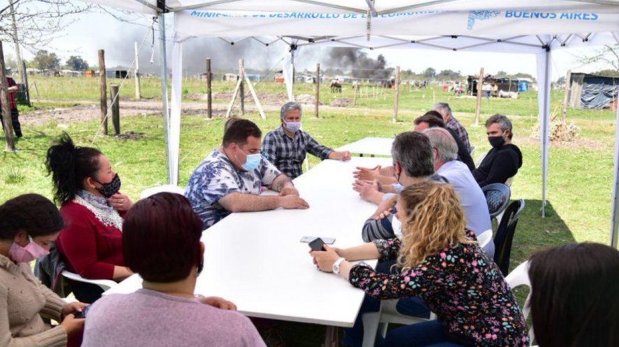 El equipo interministerial que trabajó durante la toma