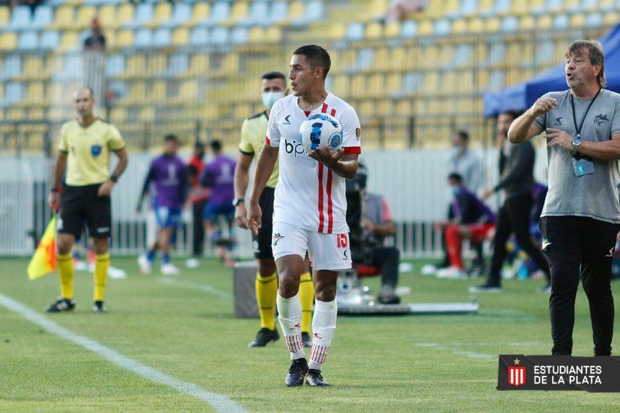 Carlo Lattanzio en Estudiantes Vs. Everton en Chile por Copa Libertadores (Prensa EDLP)