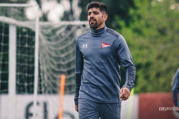 Leandro Díaz durante un entrenamiento