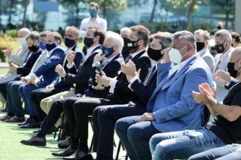 Dirigentes de Estudiantes, Gimnasia y el fútbol argentino junto a Marcelo Tinelli en la Liga Profesional