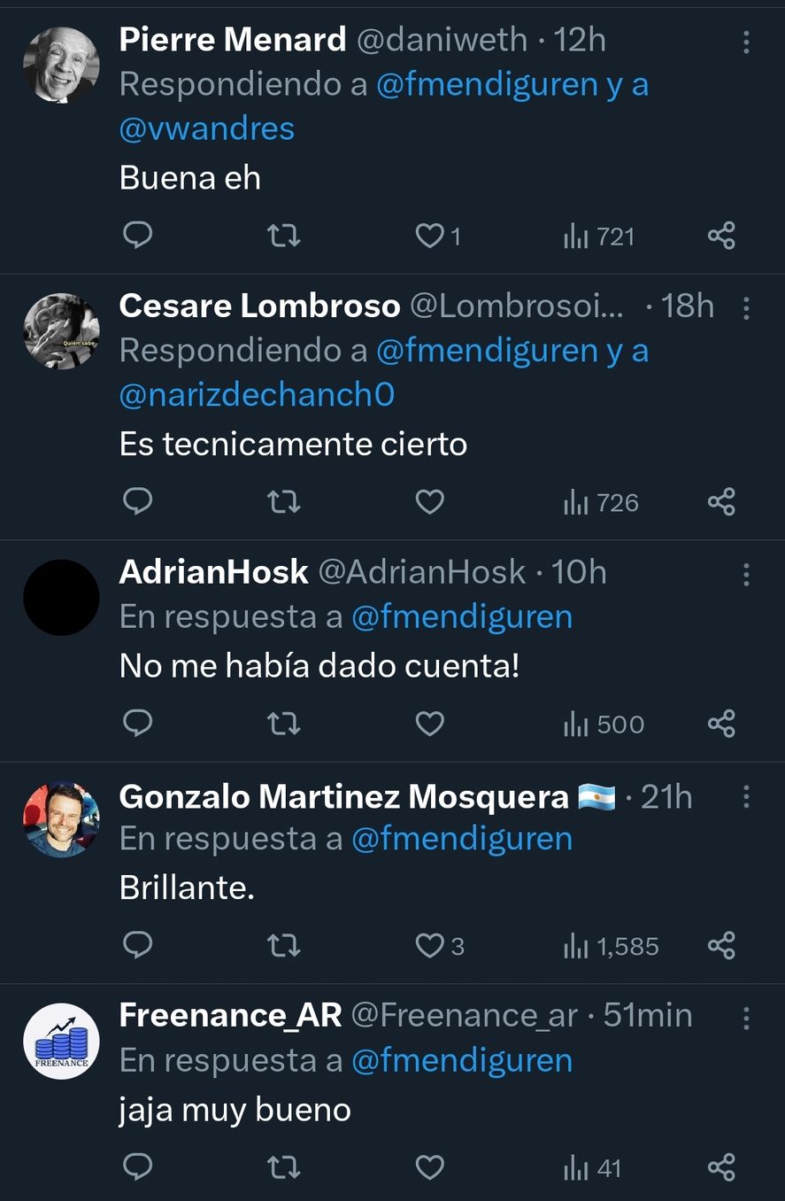 Los comentarios sorprendidos por la igualación momentánea entre el billón en español y el Billion en inglés, ante la escalada del dólar blue a los mil pesos 