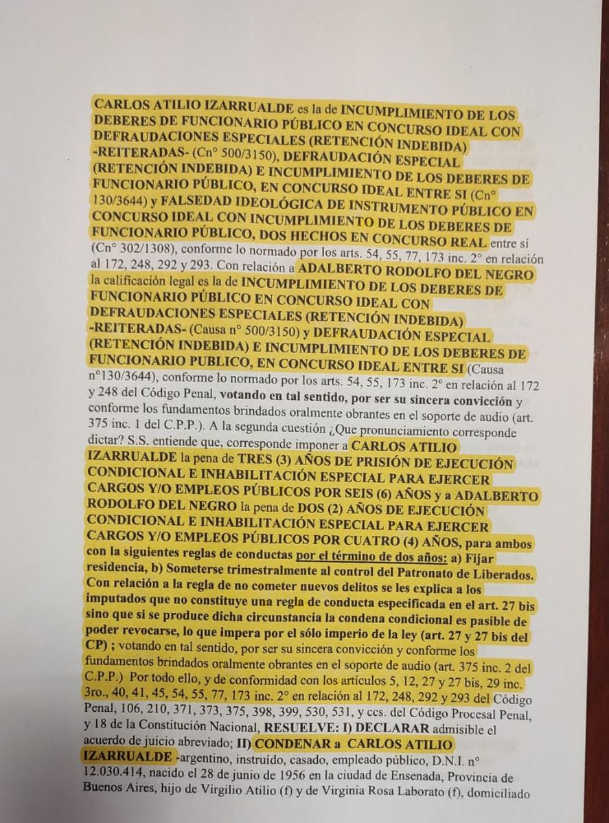 Los detalles de la condena del exintendente de Ensenada