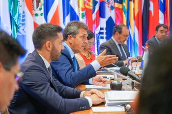 Sergio Massa se reunió con el directrorio del CAF en Chile.