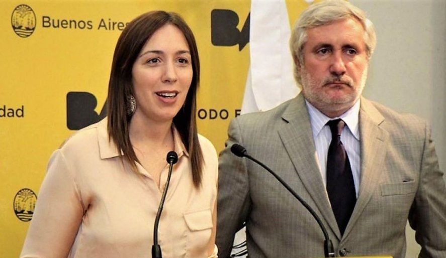 Julio Conte Grand junto a la exgobernadora María Eugenia Vidal