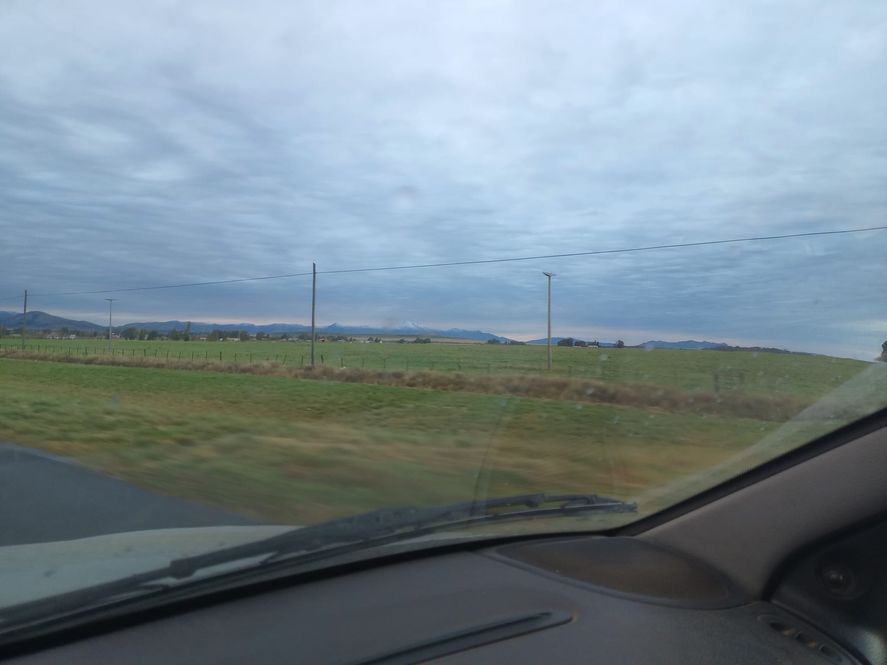 Se registró la primera nevada en Tornquist (Foto: Facebook Martínez Martínez Montaje de noria)