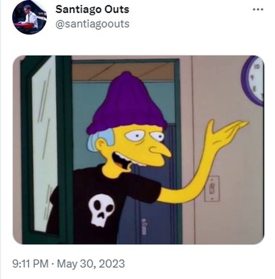 Un usuario en Twitter comparó a Fito Páez con el Sr. Burns.