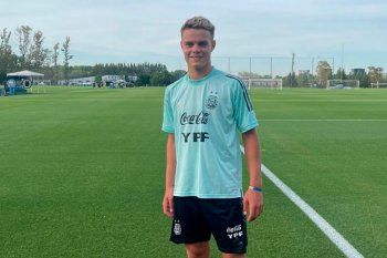 Ignacio Miramón, jugador de Gimnasia, en la Selección Argentina Sub 20
