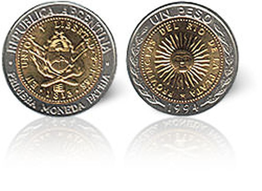 La moneda de 1 peso tradicional.