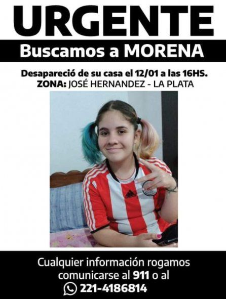 La nena de 13 años fue vista por última vez en su casa de José Hernández, partido de La Plata